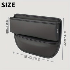 2pcs PU Leather Car Slit Storage Box Car Storage Bag