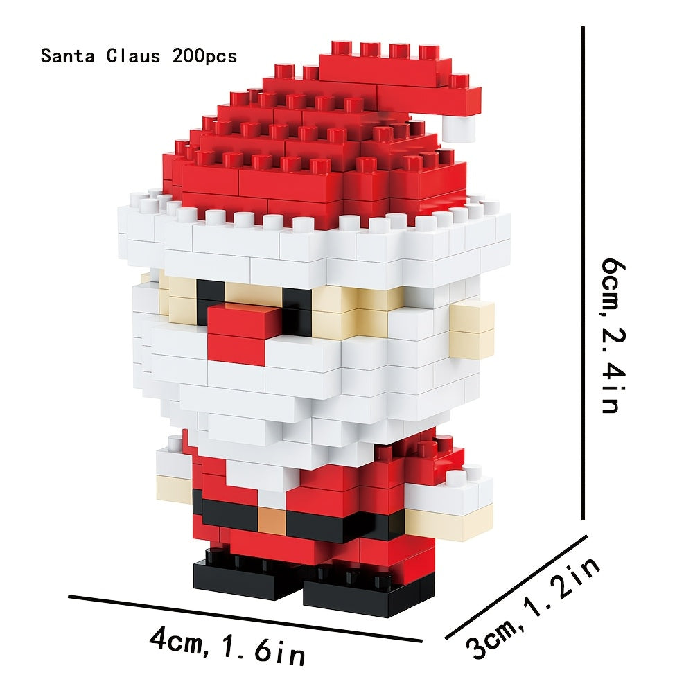 Christmas Building Blocks Toys Santa Elf Train Snowman Tree Reindeer