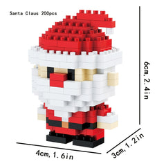 Christmas Building Blocks Toys Santa Elf Train Snowman Tree Reindeer
