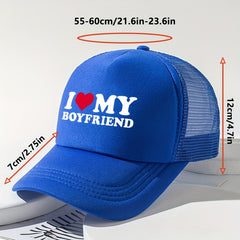 Fashionable Printed Mesh Baseball Cap Sunscreen Peaked Cap