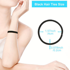 100pcs Thin Elastic Hair Tie Hair Rope Accessories