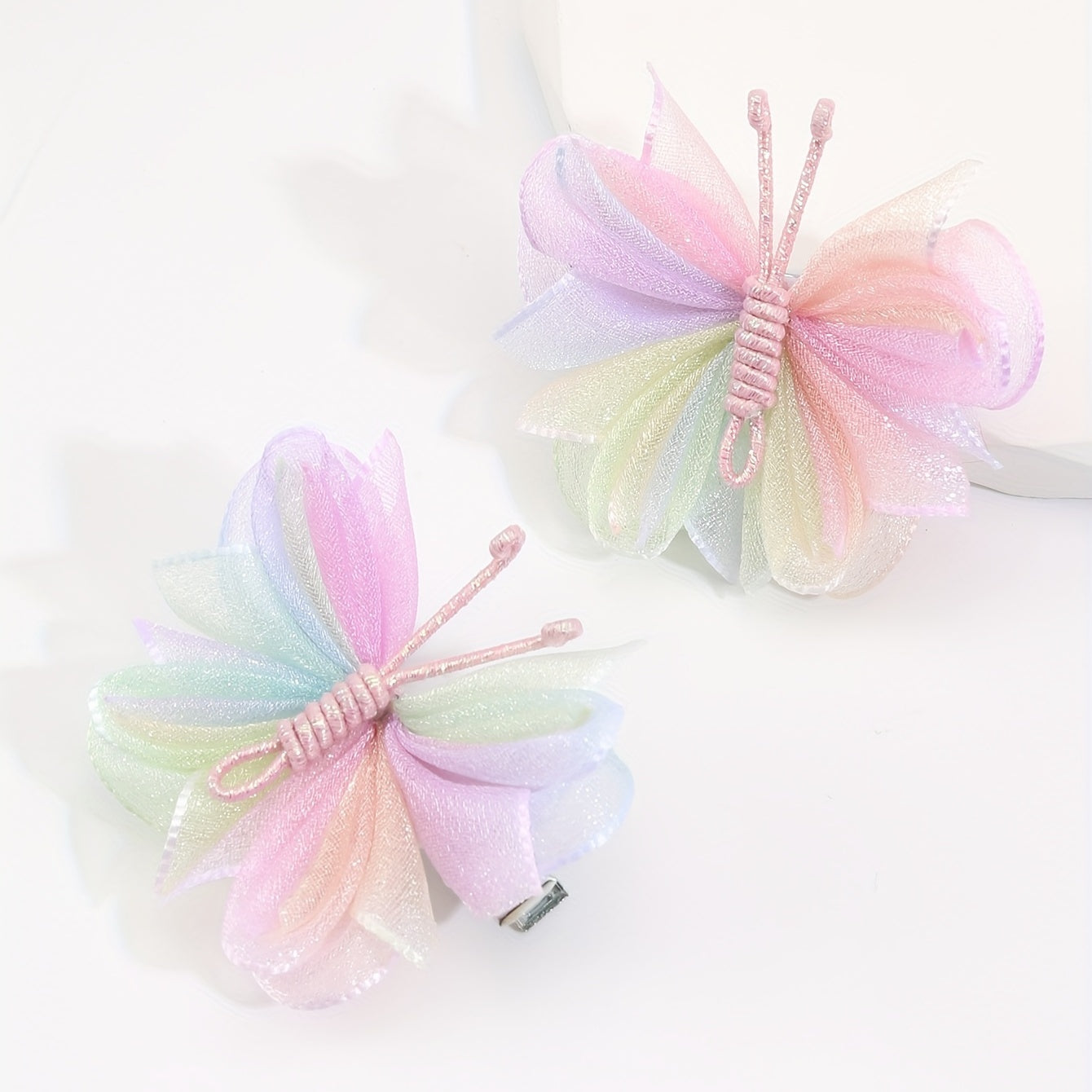 2pcs Butterfly Hair Clips for Baby Girls, Colorful Hair Accessories