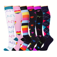6 Pairs Men Compression Socks Running Stocking