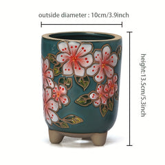 Hand-painted Meat Plant Flower Pot Yanxi Ceramic Flower Pot