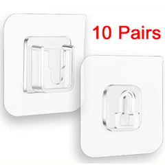 10pcs Transparent Suction Cup Wall Hook for Kitchen Plant Hanging Rack
