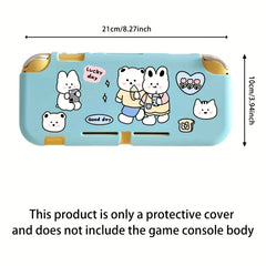 Cartoon Game Console Protective Case with Handle - Silicone Soft Shell