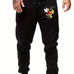 Men's Bee Sports Pants Drawstring Jogging Trousers