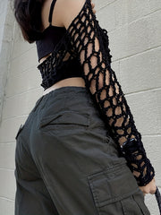 Y2K Street Style Cargo Pants Women's Vintage Loose High Waist Jeans