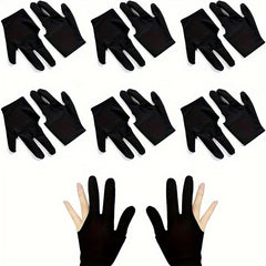 12pcs Billiards Gloves 3 Fingers Slip Resistant for Left Right