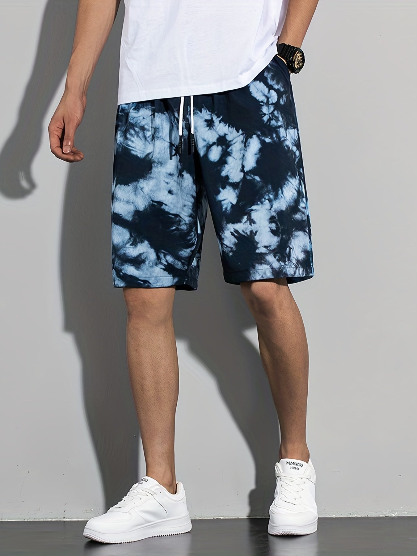 Men's Tie Dyed Shorts for Summer Workouts