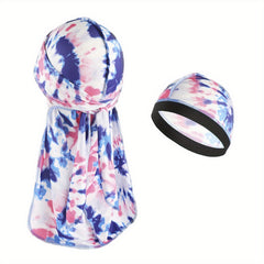Spandex Durag & Wave Cap Set Hip Hop Head Wrap