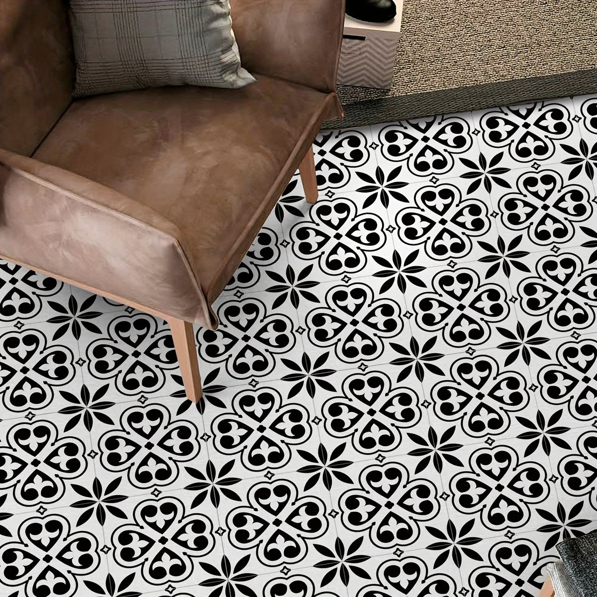 9pcs Moroccan Style Tile Sticker for Home Decor