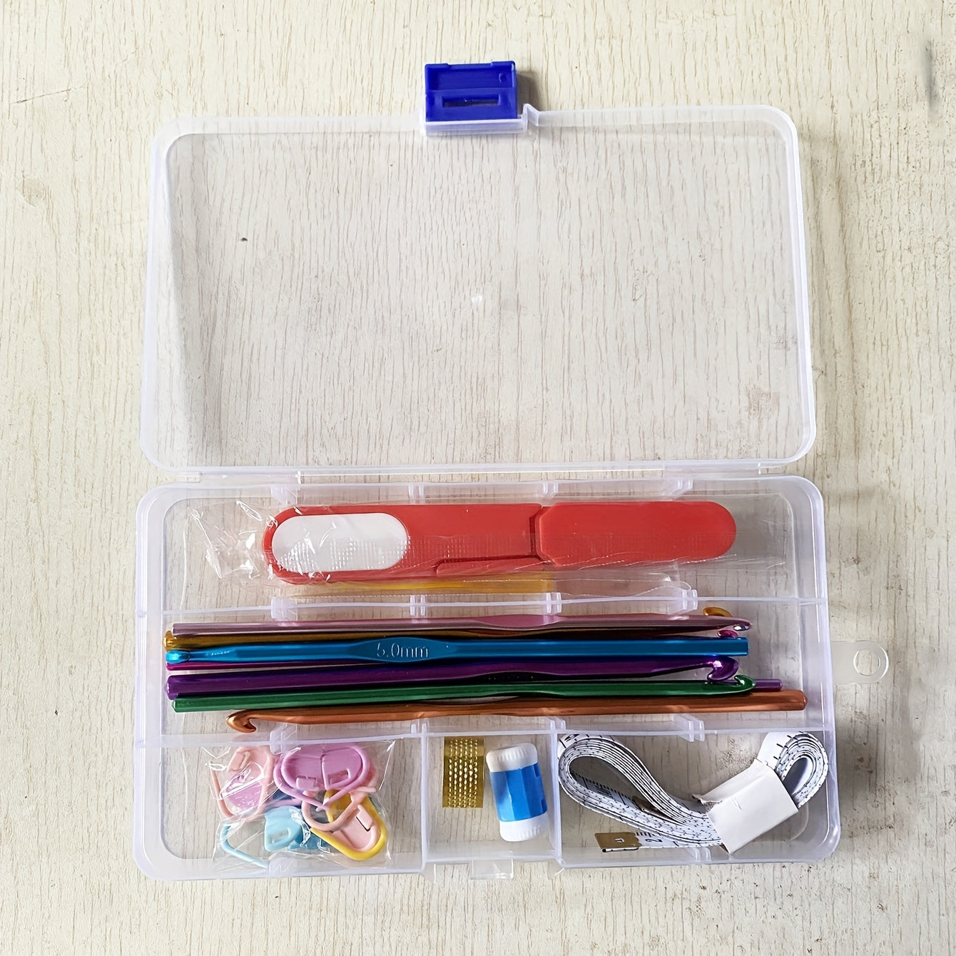 28pcs Crochet Hooks Accessories Set Knitting Tool PP Boxed Combination Kits