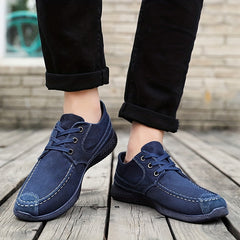 Men's Canvas Sneakers Lace-up Walking Shoes