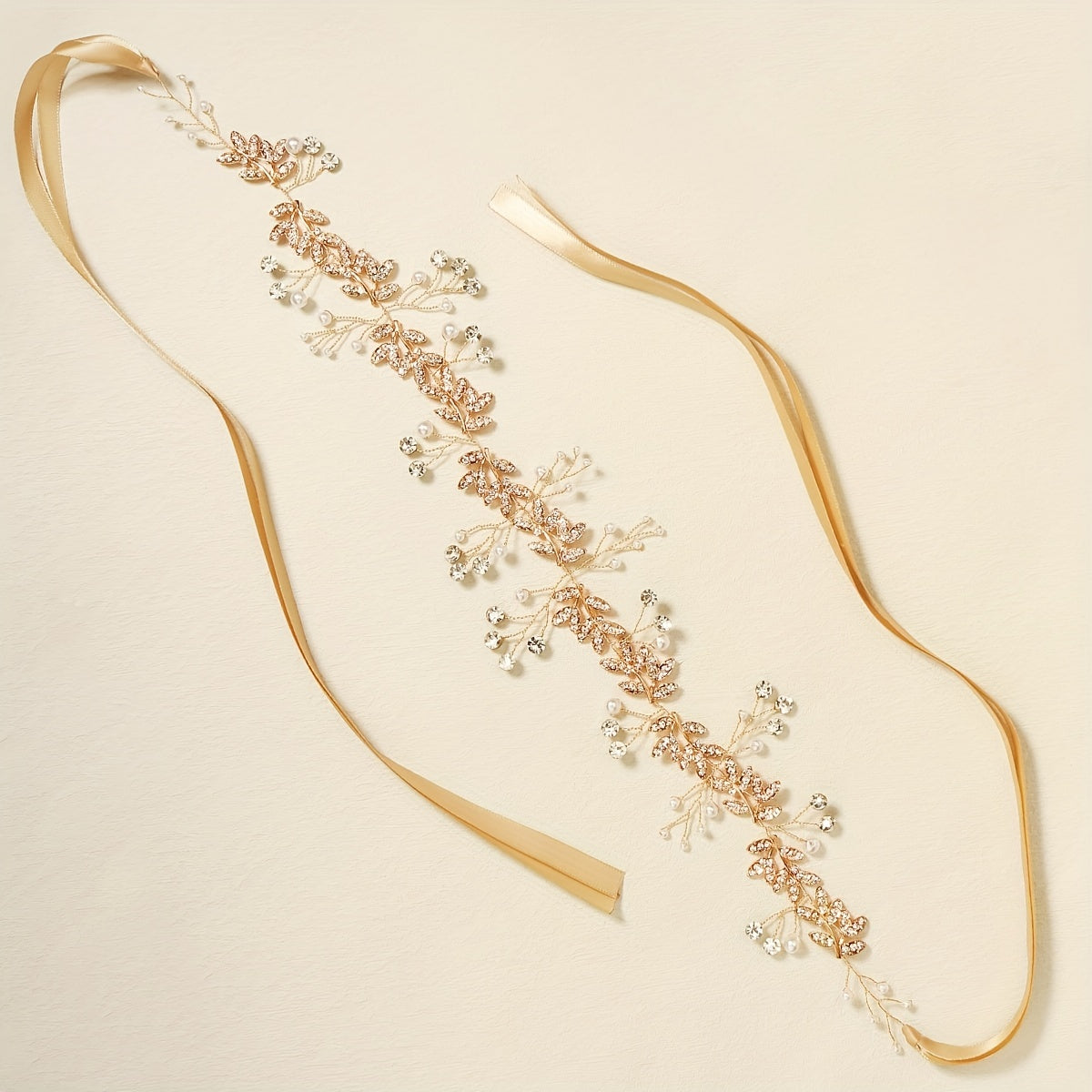 Rhinestone Crystal Pearl Headband Bridal Hair Accessory