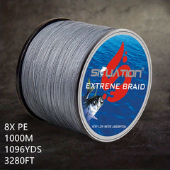 8 Braided 8XPE Fishing Line 1000M 1096YDS 3280FT Weaving Net Lure