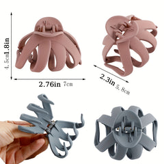 6pcs Octopus Hair Clips Matte Hair Claws Strong Hold Grip Hair Jaw C