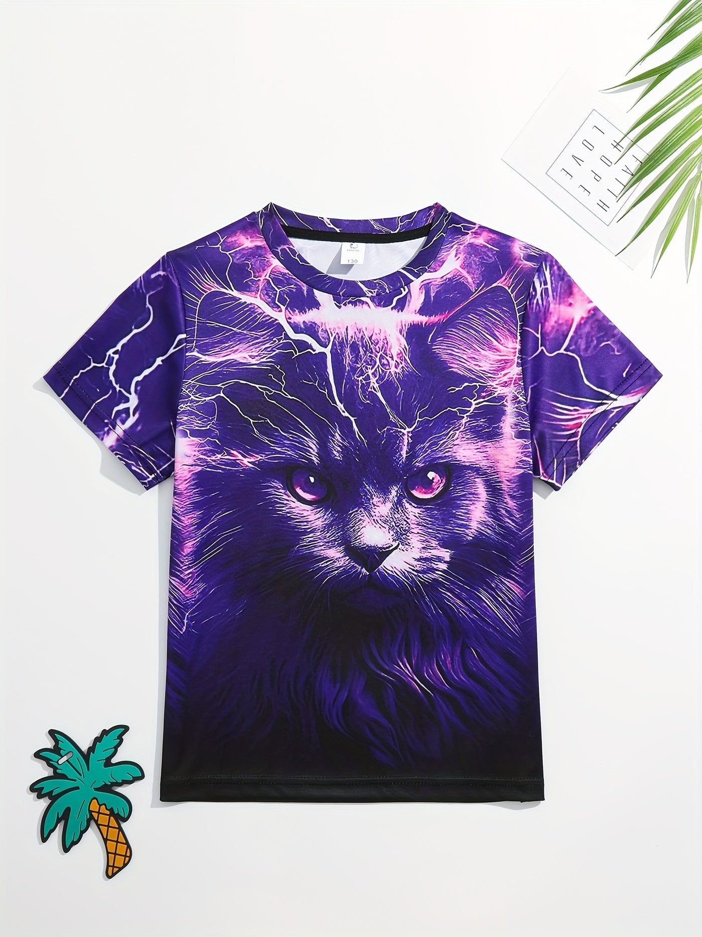 Boy's Galaxy & Cartoon Graphic T shirt 3D Digital Print Active Slightly Stretch