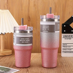 Gradient Stainless Steel Water Bottle 20oz 30oz Double Insulation Water Cup
