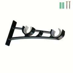 Heavy Duty Double Curtain Rod Hanger Wall Mount Hooks Metal Holder