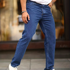 Men's Slim Fit Jeans Casual Mid Stretch Denim Pants