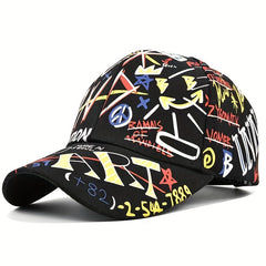 Graffiti Print Outdoor Sun Hat Baseball Cap