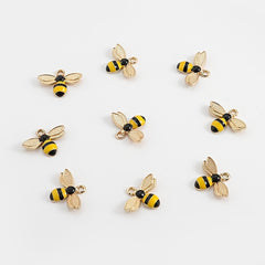 30pcs Golden Bee Shape DIY Ear Pendant Necklace Bracelet Jewelry Accessories