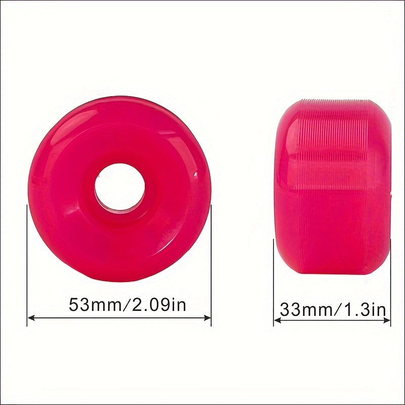 4pcs Universal Skateboard PU Wheels 5.2in Diameter