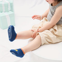 3 Pairs Colorful Cartoon Anti-Slip Socks for Boys 0-3 Years