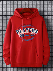 Men's Casual Print Hoodie Sweatshirt with Drawstring Hood