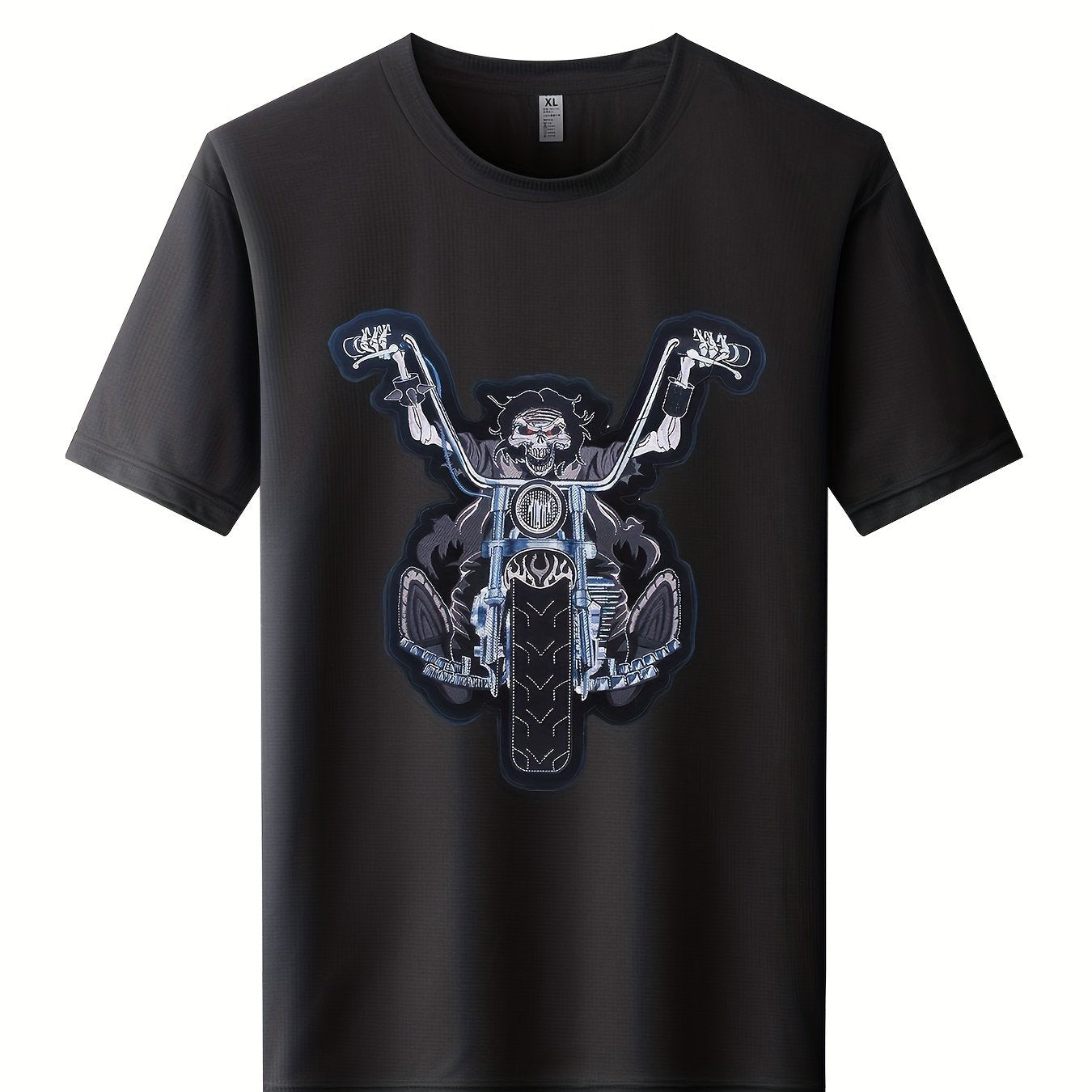 Skeleton Pattern Print Men's Graphic Crew Neck Active T shirt