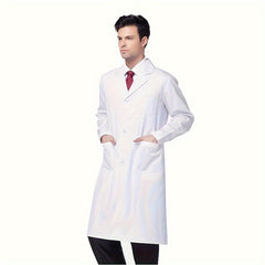 Dental Lab Coat Unisex Long Sleeve Cotton Coat