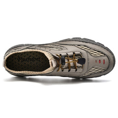 EXSHERO Men's Casual Platform Shoes Breathable Stitching Sneakers