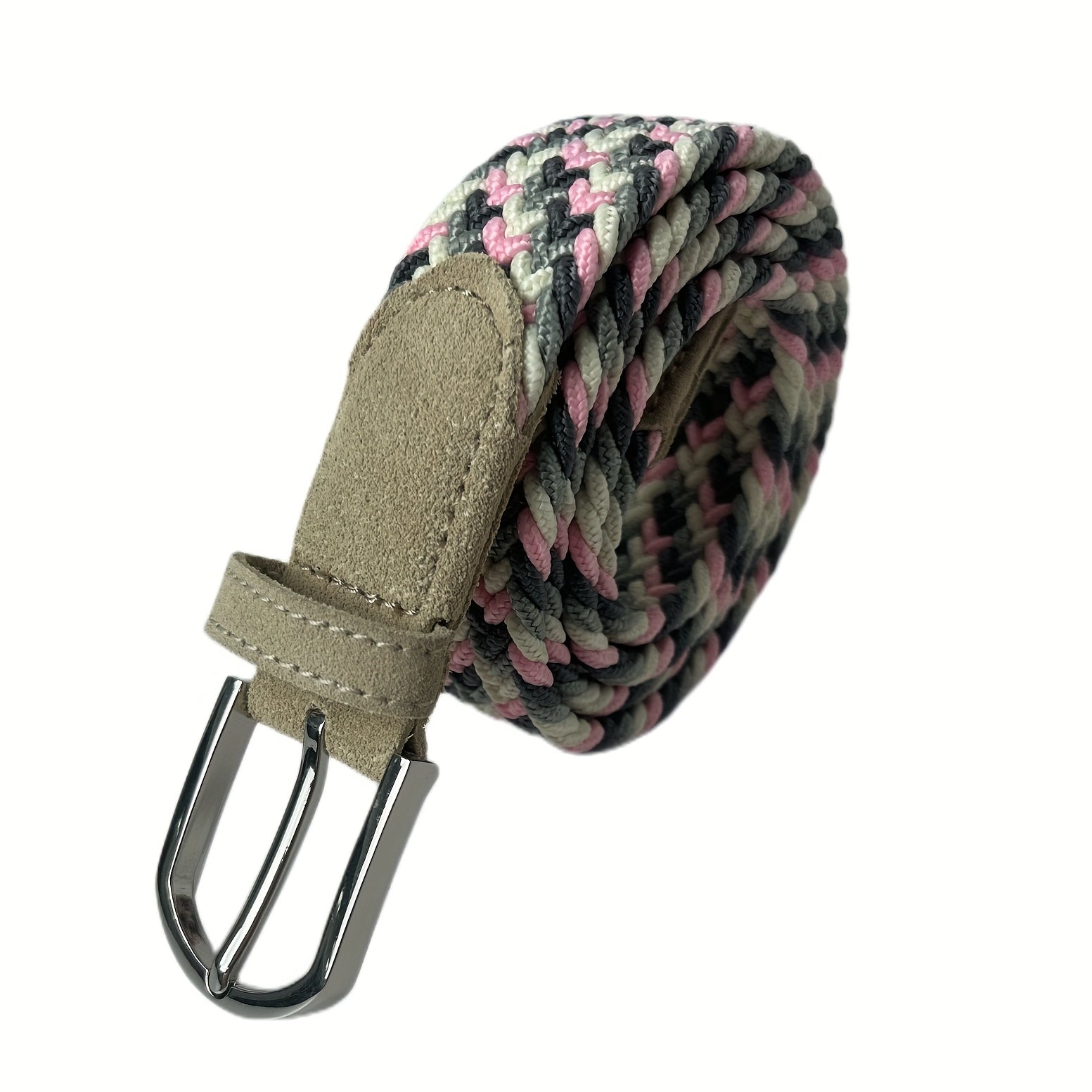 Pink Suede Elastic Belt for Kids & Youth