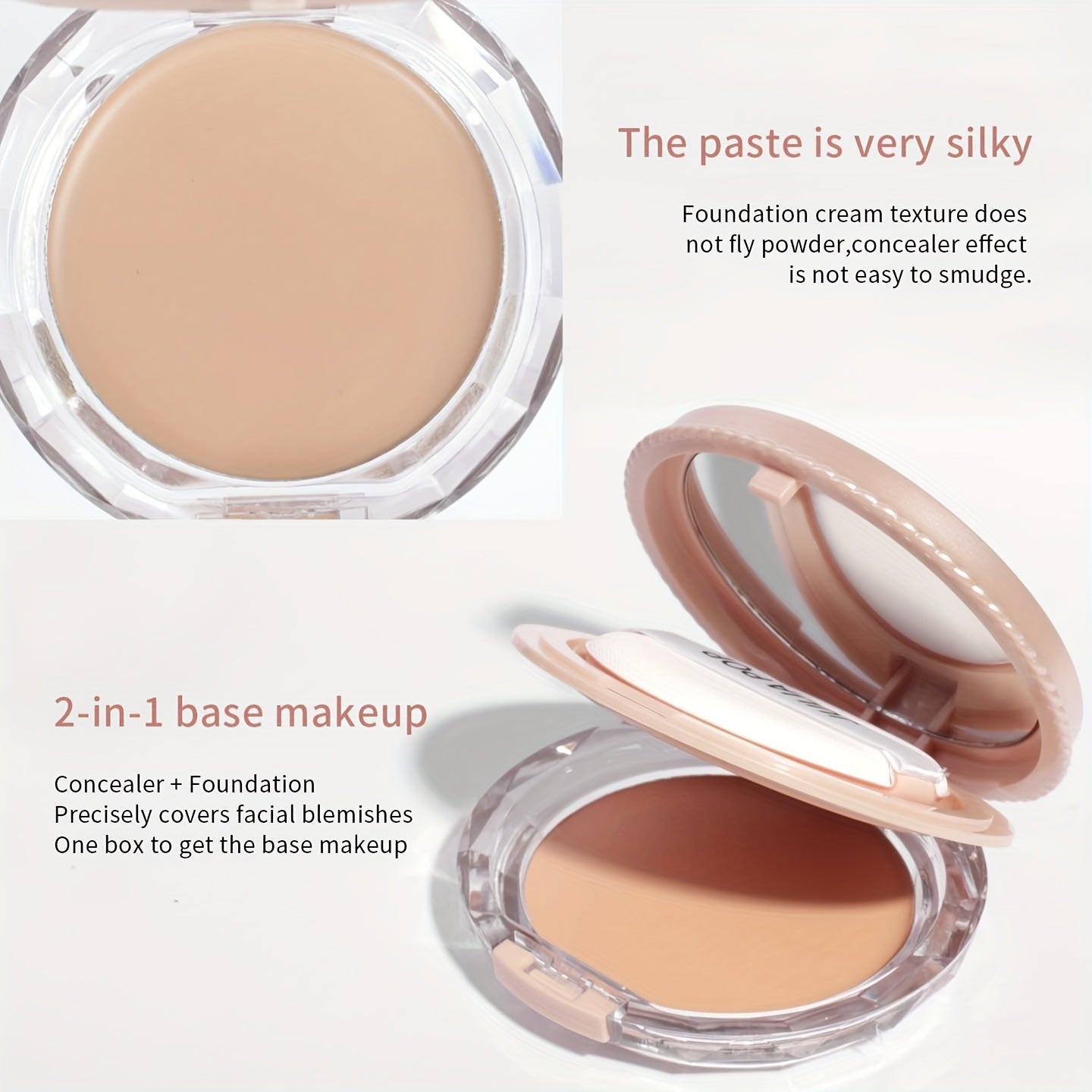 Long Lasting Moisturizing Cream Foundation for Acne and Dark Circles