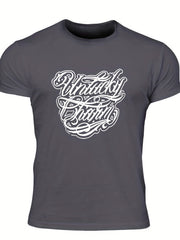 Men's Unlucky Charm Print T-shirt for Summer Outdoor