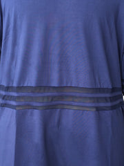 Sports Top Women's Plus Solid Contrast Mesh Short Sleeve Round Neck