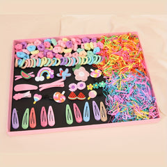 1104pcs Women Hair Accessories Set Hair Clips & Flower Hair Ties