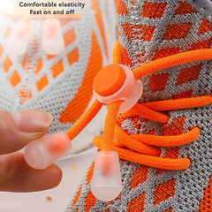 No Tie Shoelaces Elastic Strong Lock Laces One Size Fits All Adults Kids