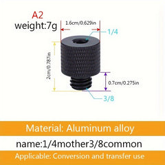 Camera Tripod Adapter Thread 3 8 Female 1 4 Male To 1 4 Male 3 8 Male