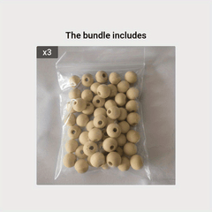 50pcs Wooden Bead Natural Beads Round Wood Beads DIY Craft Making 8mm 10mm