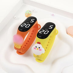 2pcs Animal LED Bracelet Watches for Kids Digital Display Soft TPU Band