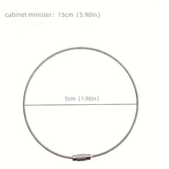 30pcs Stainless Steel Wire Keychain Cable Key Rings Loop Wire Cable Braided