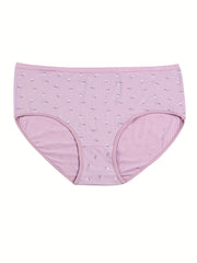 4 Pack Plus Size Floral Print Stretch Underwear Set