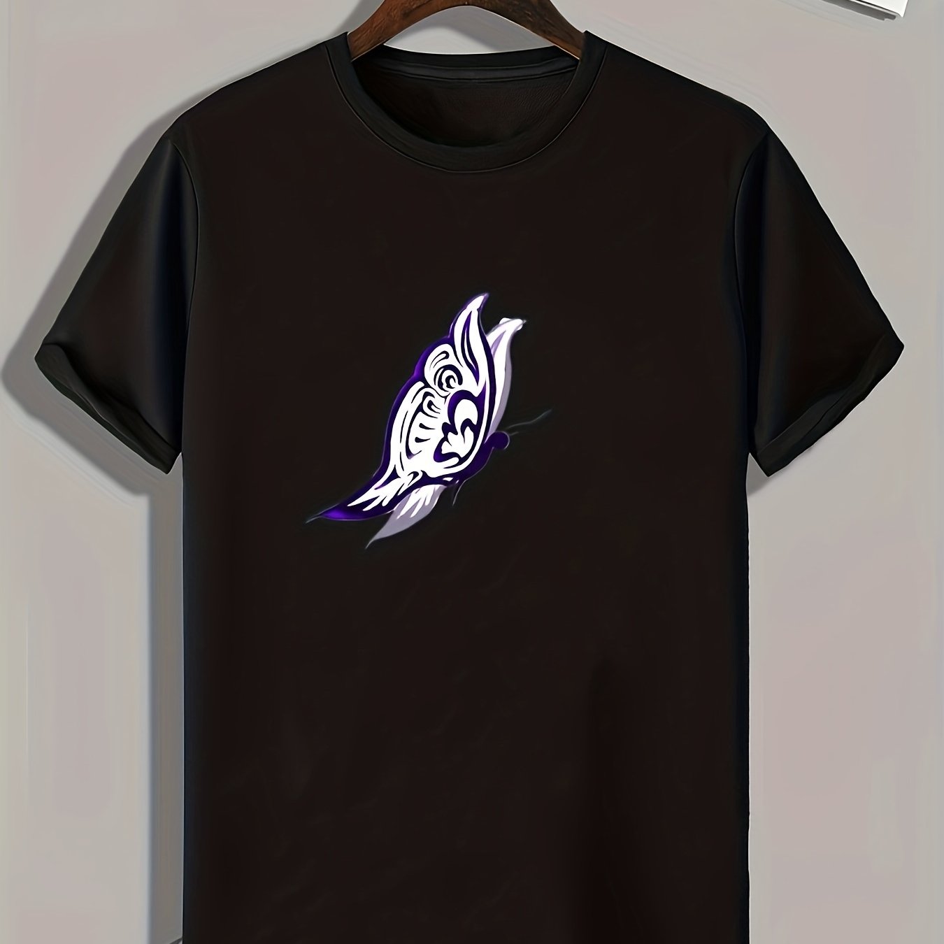 Butterfly Pattern Print Men's Sports T-shirt Graphic Tee