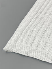 V Neck Ribbed Knitted Top Sleeveless Slim Top