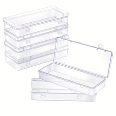 Small Plastic Storage Box with Hinge Cover for Beads & Crafts