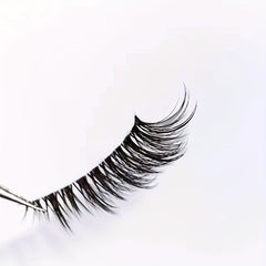 2 Pairs Half Lashes & Eyeliner Set Clear Band Fishtail Crisscross Style