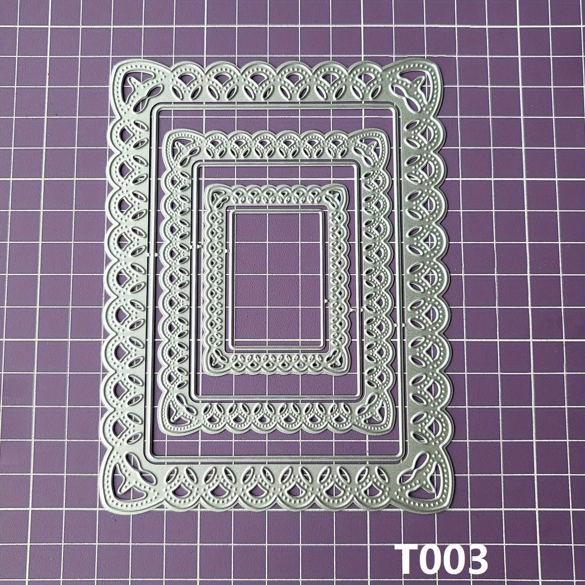 Rectangle Metal Cutting Dies DIY Scrapbook Etched Stencils For Paper Crafts