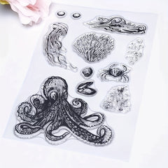 Marine Life Clear Stamps for Card Making and Scrapbooking